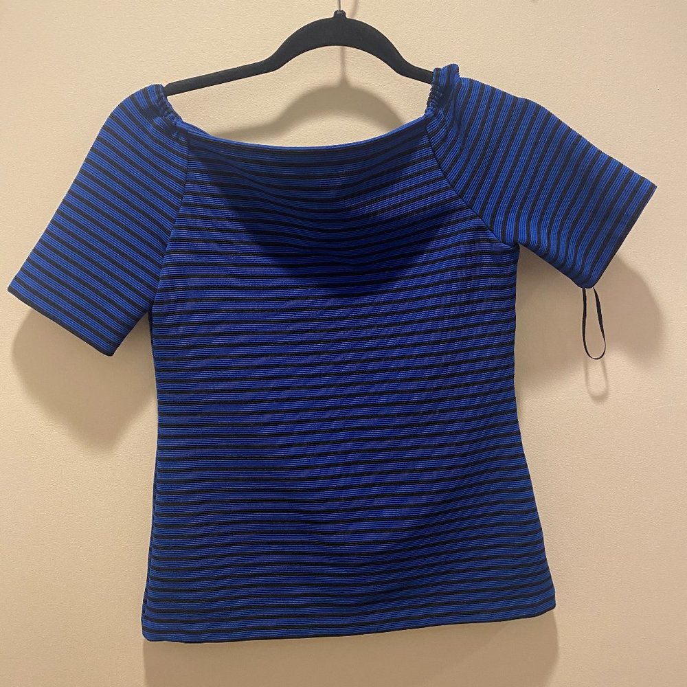 Boat Neck Striped Top